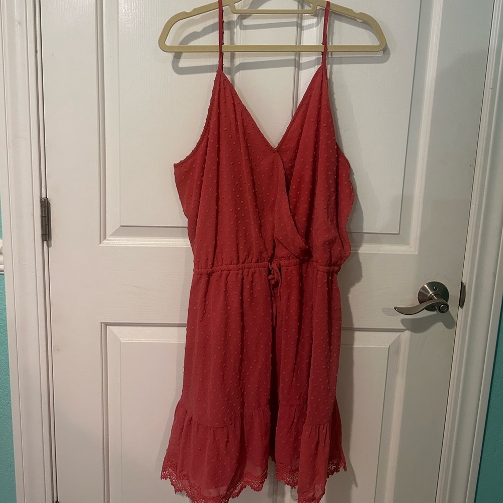 Showpo Coral Textured Sundress
